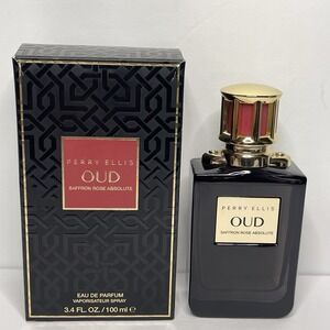 Perry Ellis OUD Saffron Rose Absolute 3.4oz EDP Unisex Spray NEW in Box